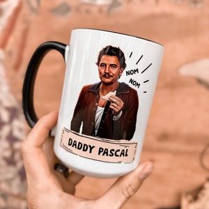 Daddy Pascal Large Black and White Ceramic Coffee Mug 15oz